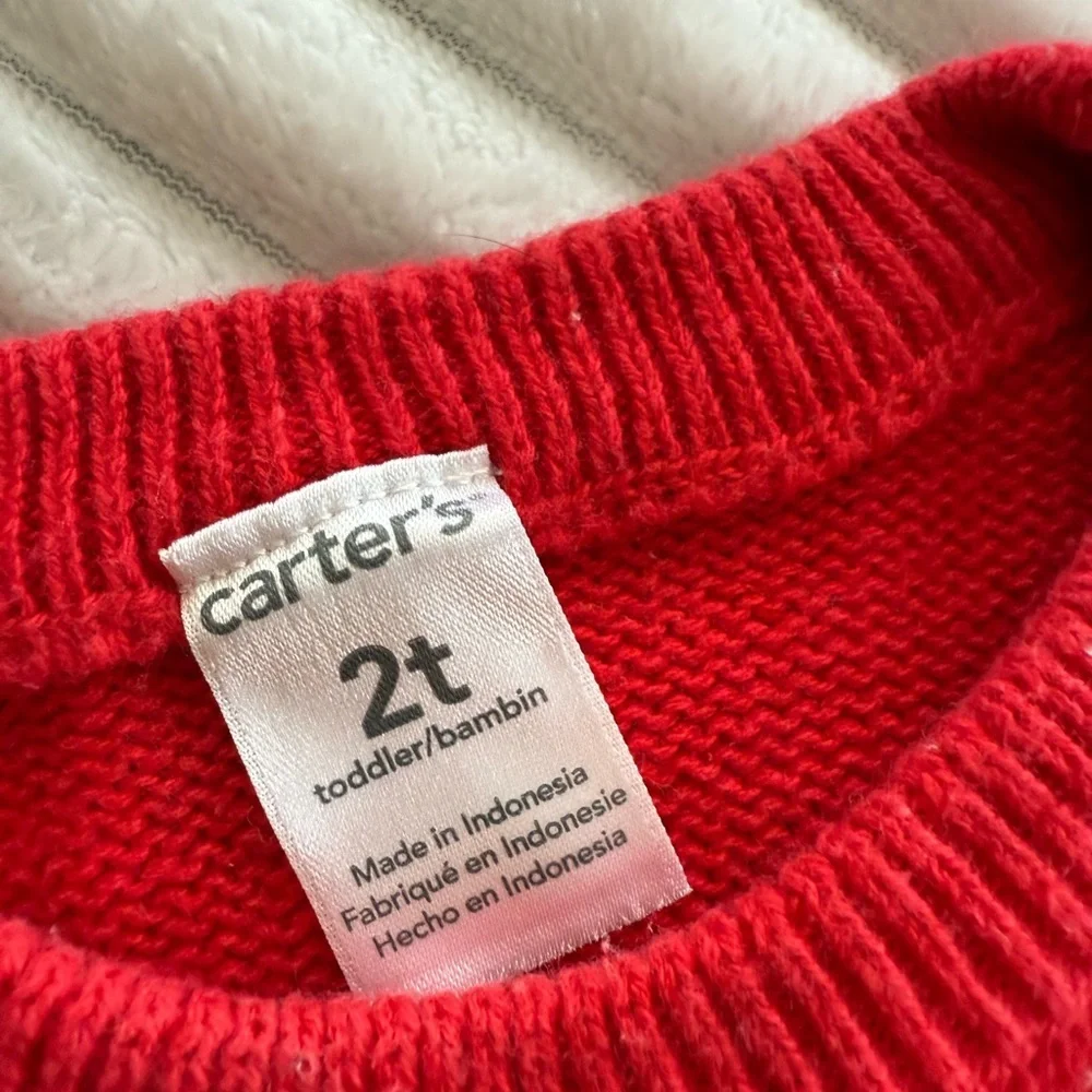 Carter's Vibrant Red Knit Toddler Dress